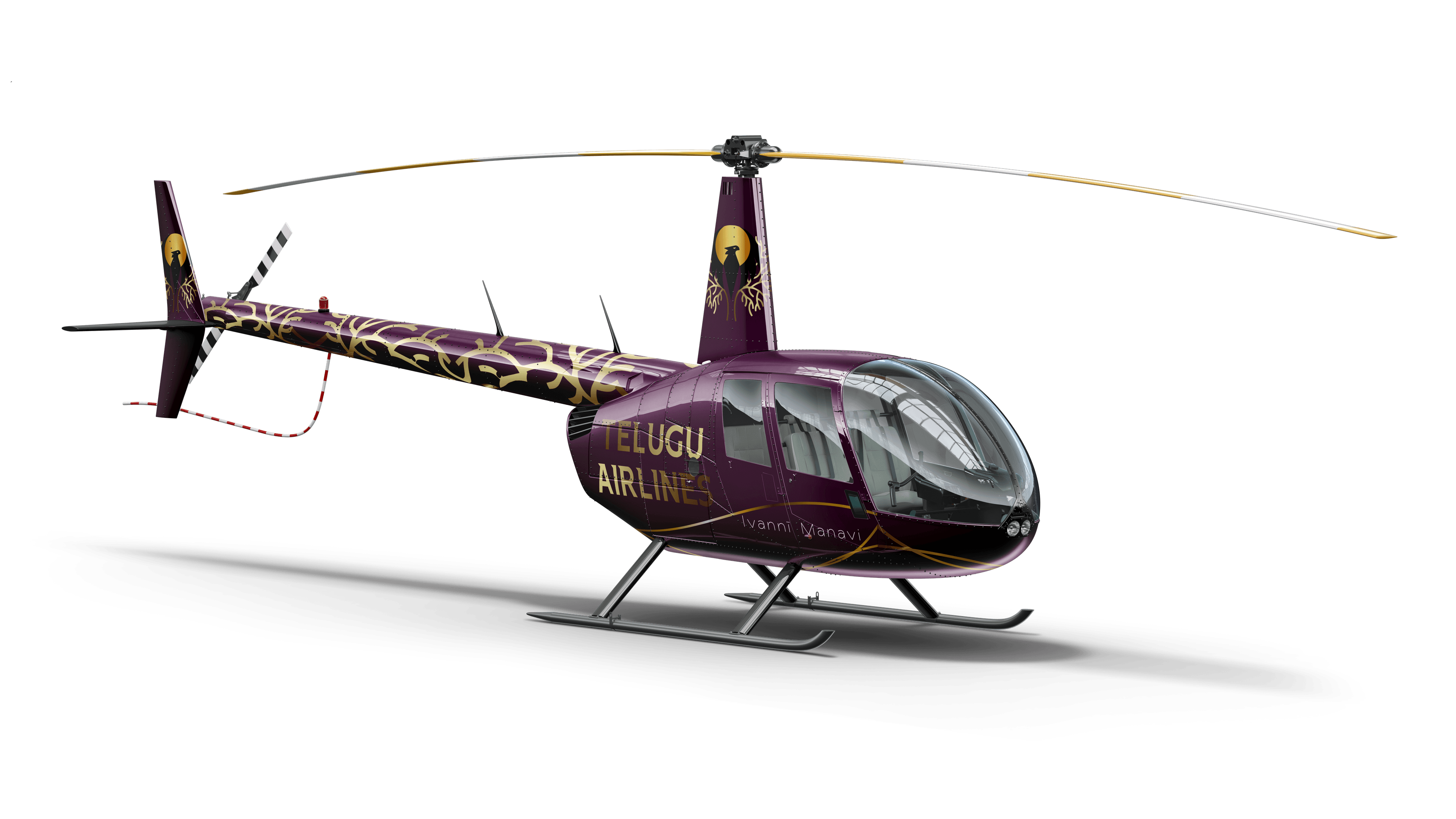 Telugu Airlines branded helicopter